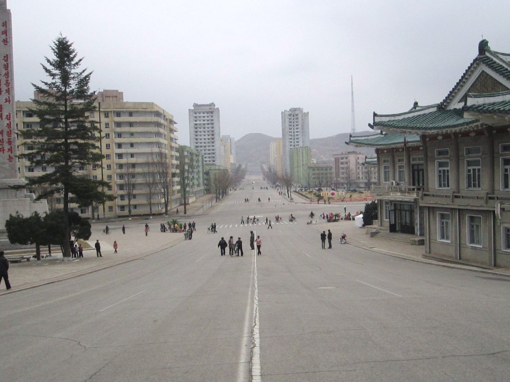 Downtown Kaesong, North Korea.