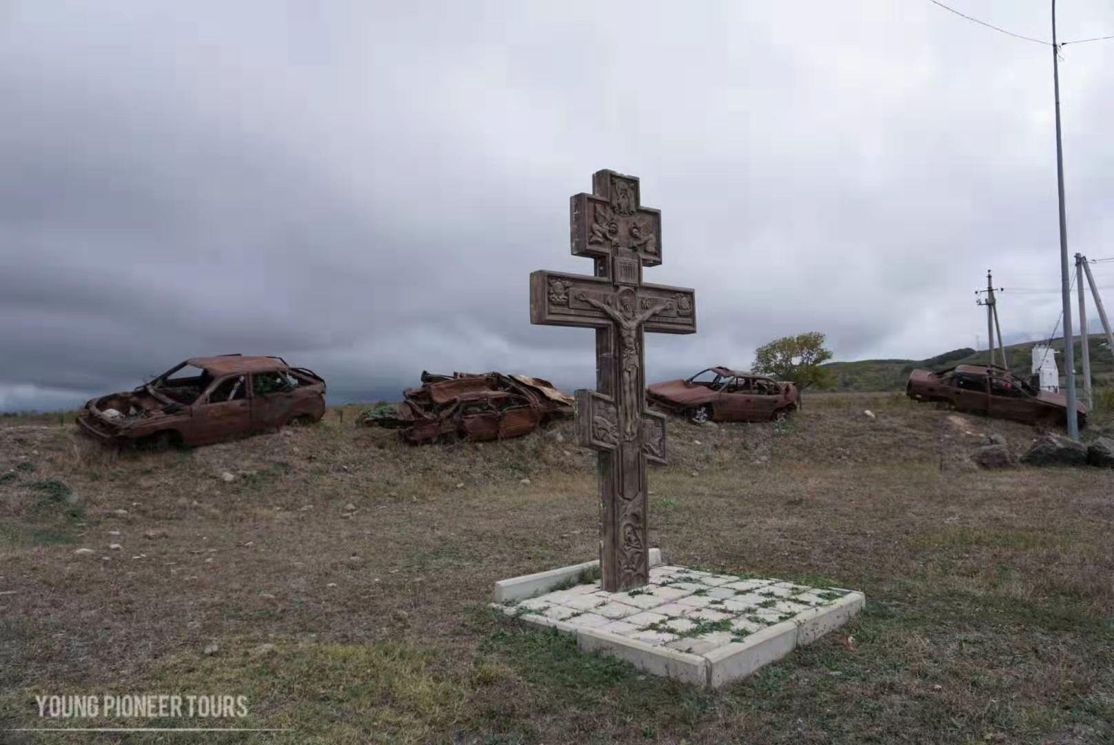 An orthodox cross in South Ossetia