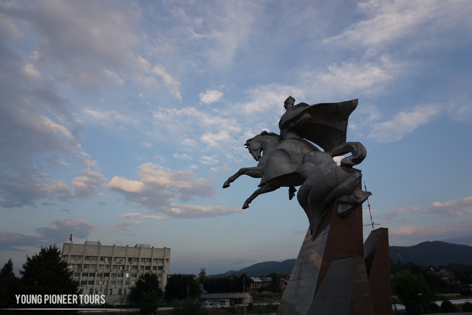 A statue of a horseman found in South Ossetia