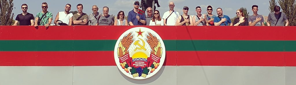 Our group attending Transnistria National Day Soviet Parade in Europe