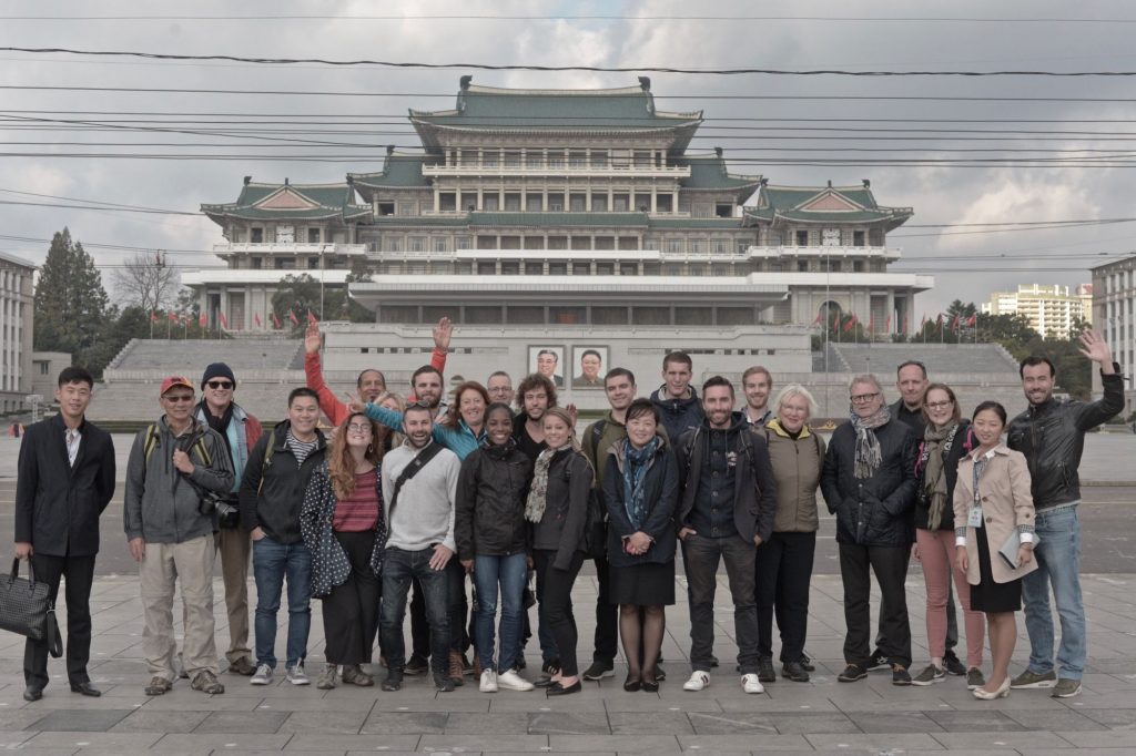 Our group standing on Kim Il Sung Square