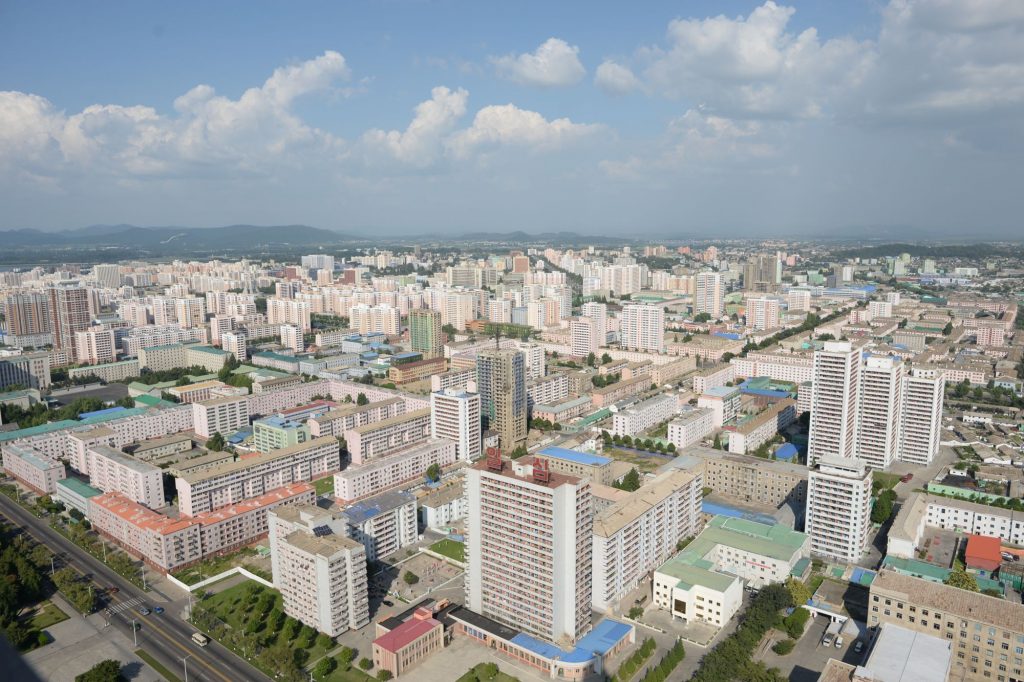 The view on top of Juche Tower in Pyongyang 