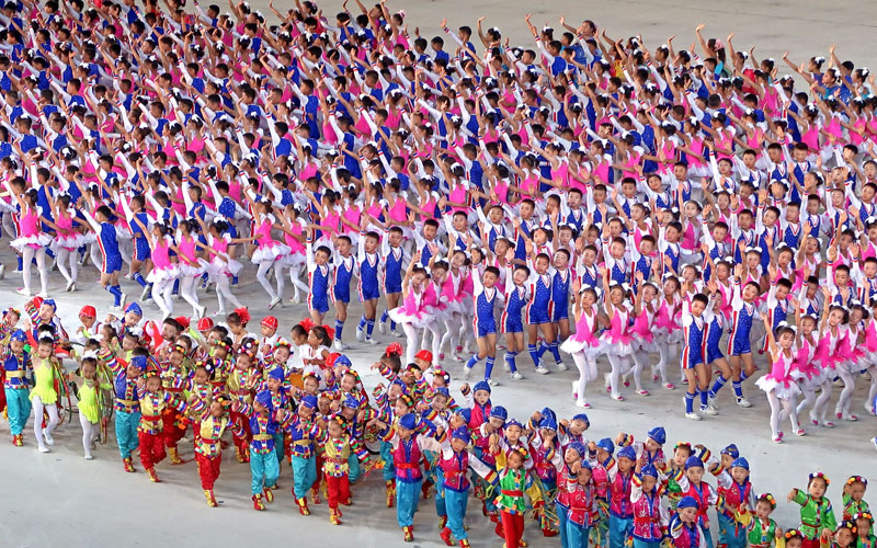 Performers at the 2018 'Glorious Fatherland' Mass Games