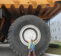 wheel of a super truck
