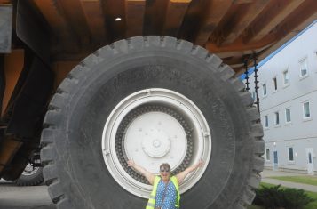 wheel of a super truck