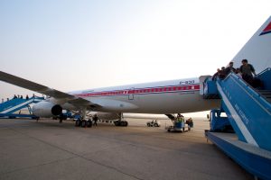 An Air Koryo plane -- currently it's not possible to take one from Seoul to Pyongyang.
