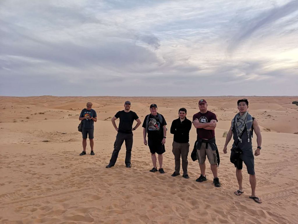 Our group in the middle of the Sahara