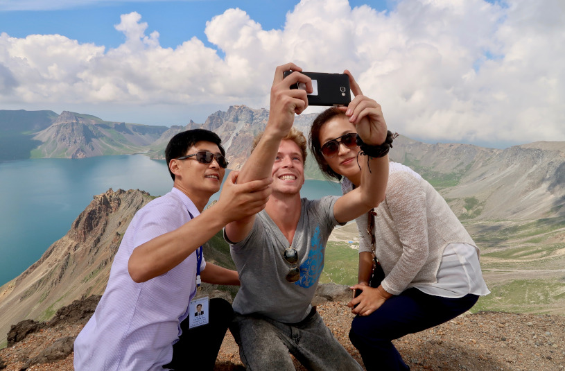 mt paektu selfie