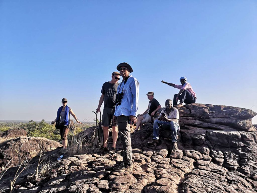 Our group on top of the rock formations of Banfora