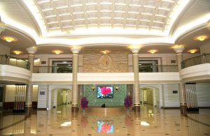 The lobby of Majon Hotel, Hamhung, North Korea