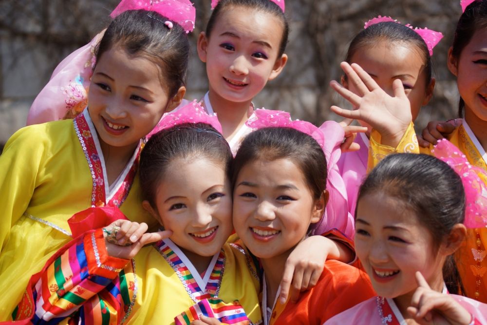 North Korean children enjoying their social benefits of North Korea