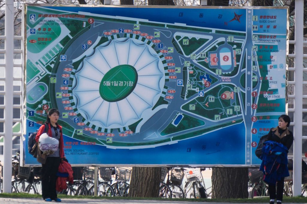 A map of the Rungrado May Day Stadium in the DPRK