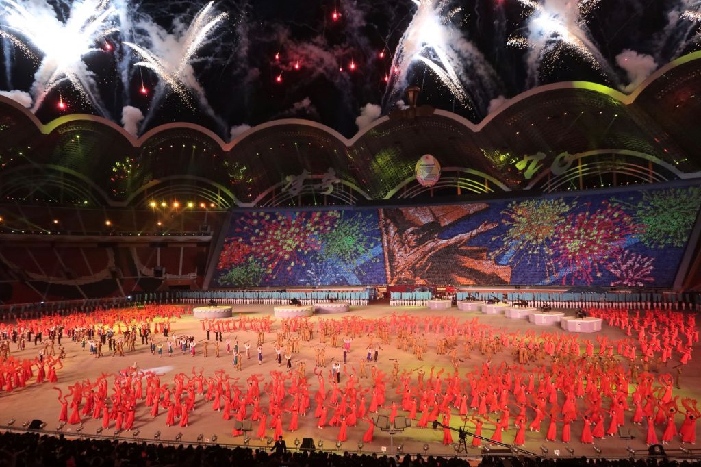 The Rungrado May Day stadium as seen during the mass games