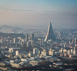 The Ryugyong hotel as seen from Pyongyang Skyline