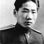 A portait photo of Mao Anying, son of Mao Zedong.