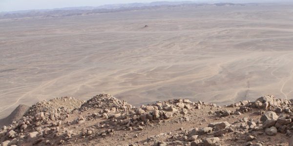 The desert landscape of Bir Tawil. Plenty of space to play football in Bir Tawil