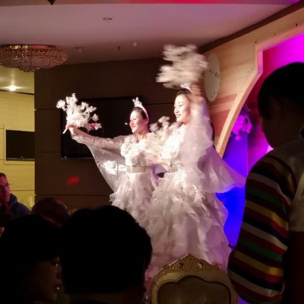 A performance at the Pyongyang Restaurant in Shanghai