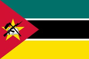 The flag of Mozambique, featuring the AK-47. 