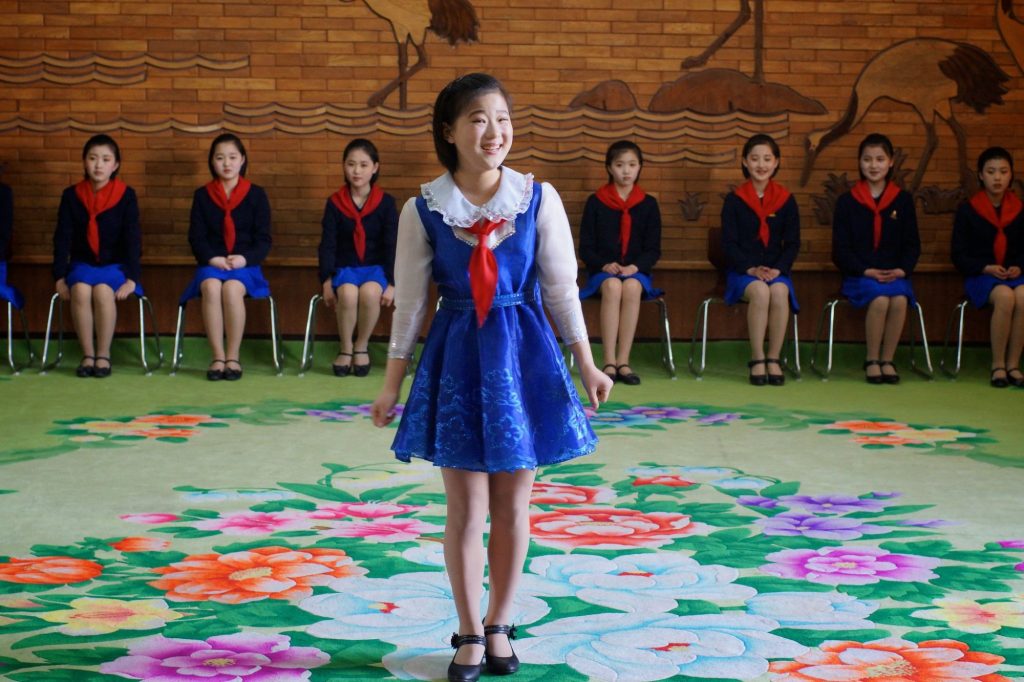 Practicing dance at the Children's Palace of Mangyongdae
