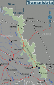 A map of Transnistria's borders.