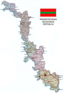 A map of Transnistria.