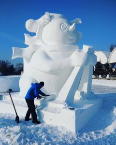 Giant ice sculpture in Harbin.