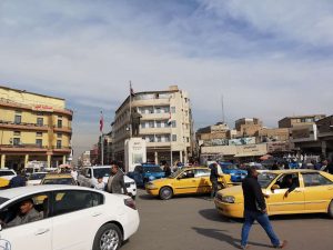 A shot of a Baghdad city street outside the Green Zone.