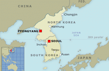 map of korea