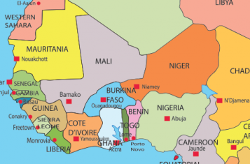 A map of ECOWAS member countries