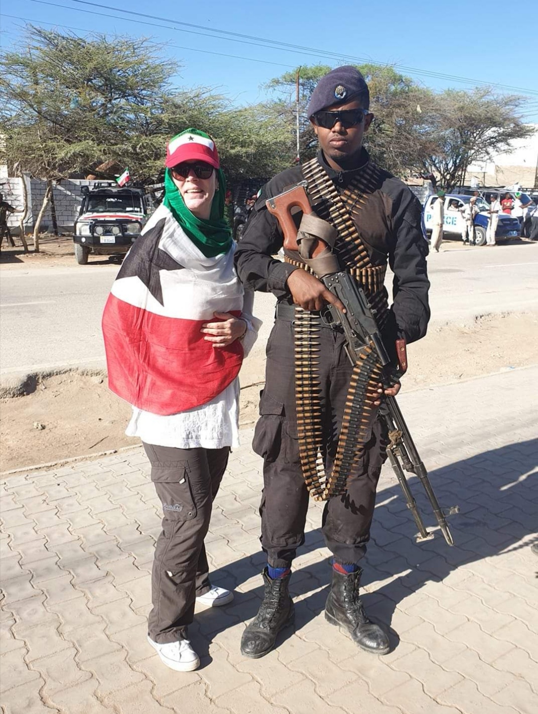 A Somaliland Soldier armed to the teeth during Somaliland Independence Day Parade