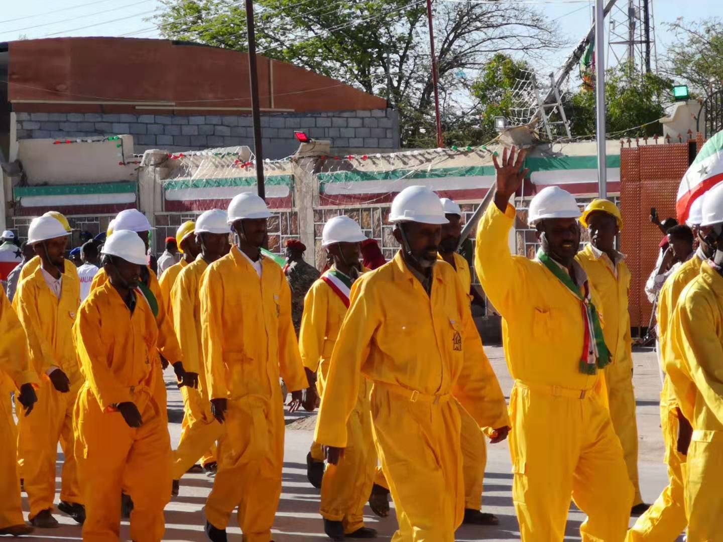 Electricians in the Somaliland Independence Day Parade