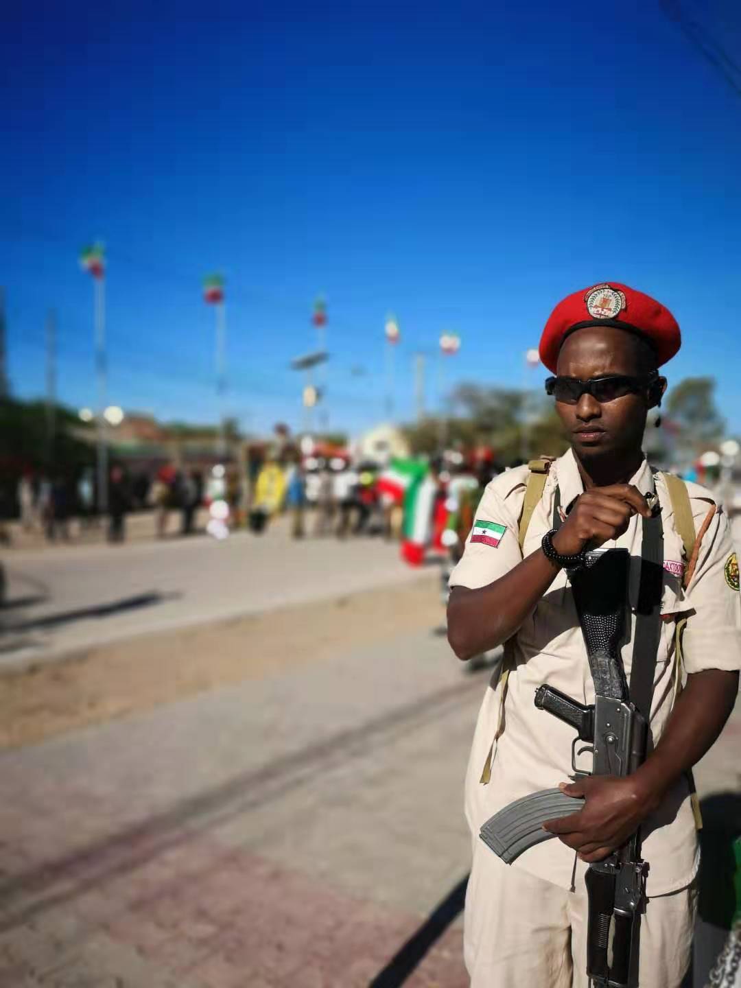 Guard during the Somaliland Independence Day Parade