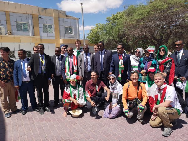 YPT with dignitaries during travel to Somaliland Independence Day