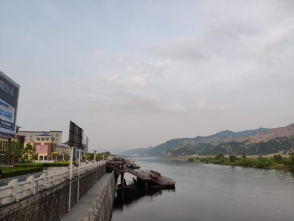 Views across the Tumen river between China and North Korea