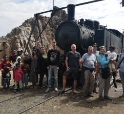 Our group in front of the steam train of Eritrea
