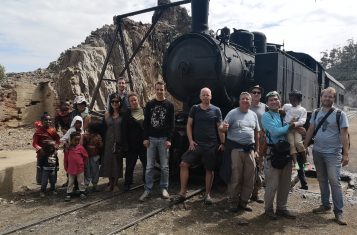 Our group in front of the steam train of Eritrea