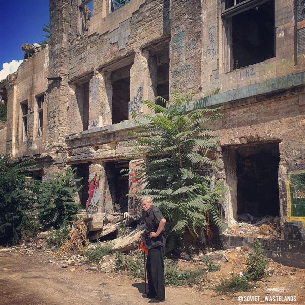 Buildings in ruins in Odessa