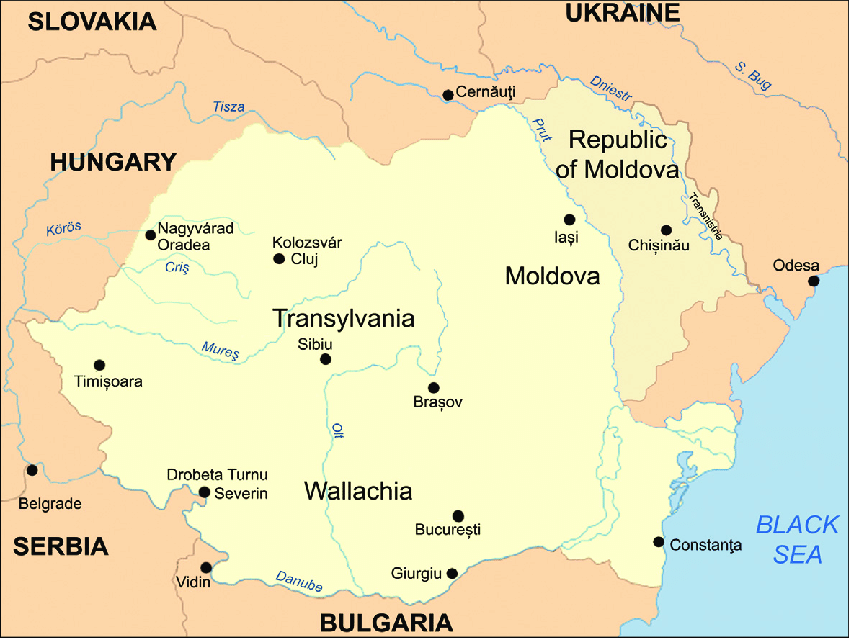 Divided countries: Romania and Moldova.