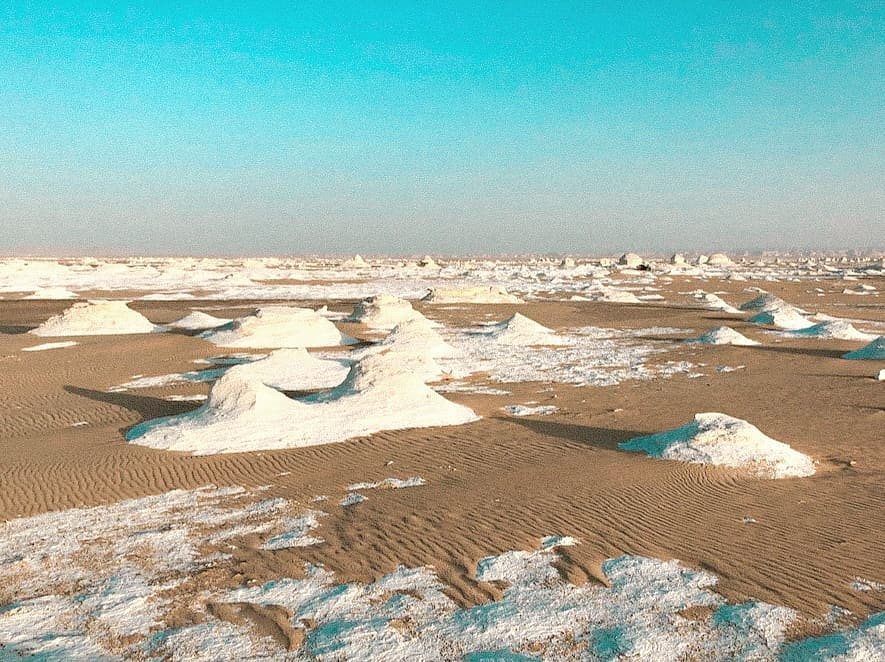 The White Desert of western Egypt.