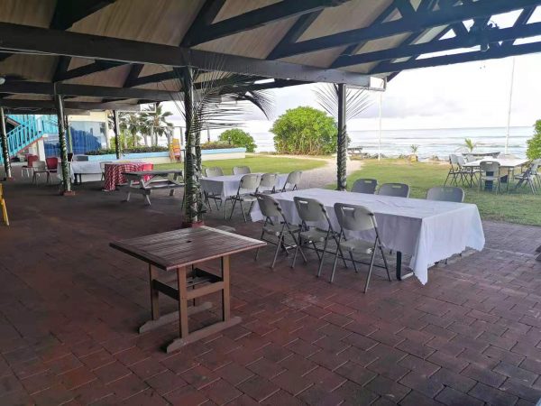 A view of the backyard of the Menen Hotel