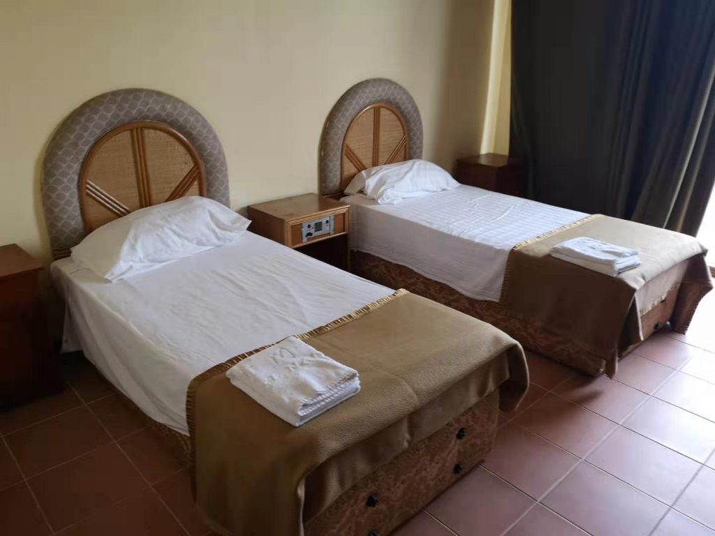 The beds of the Menen Hotel in Nauru
