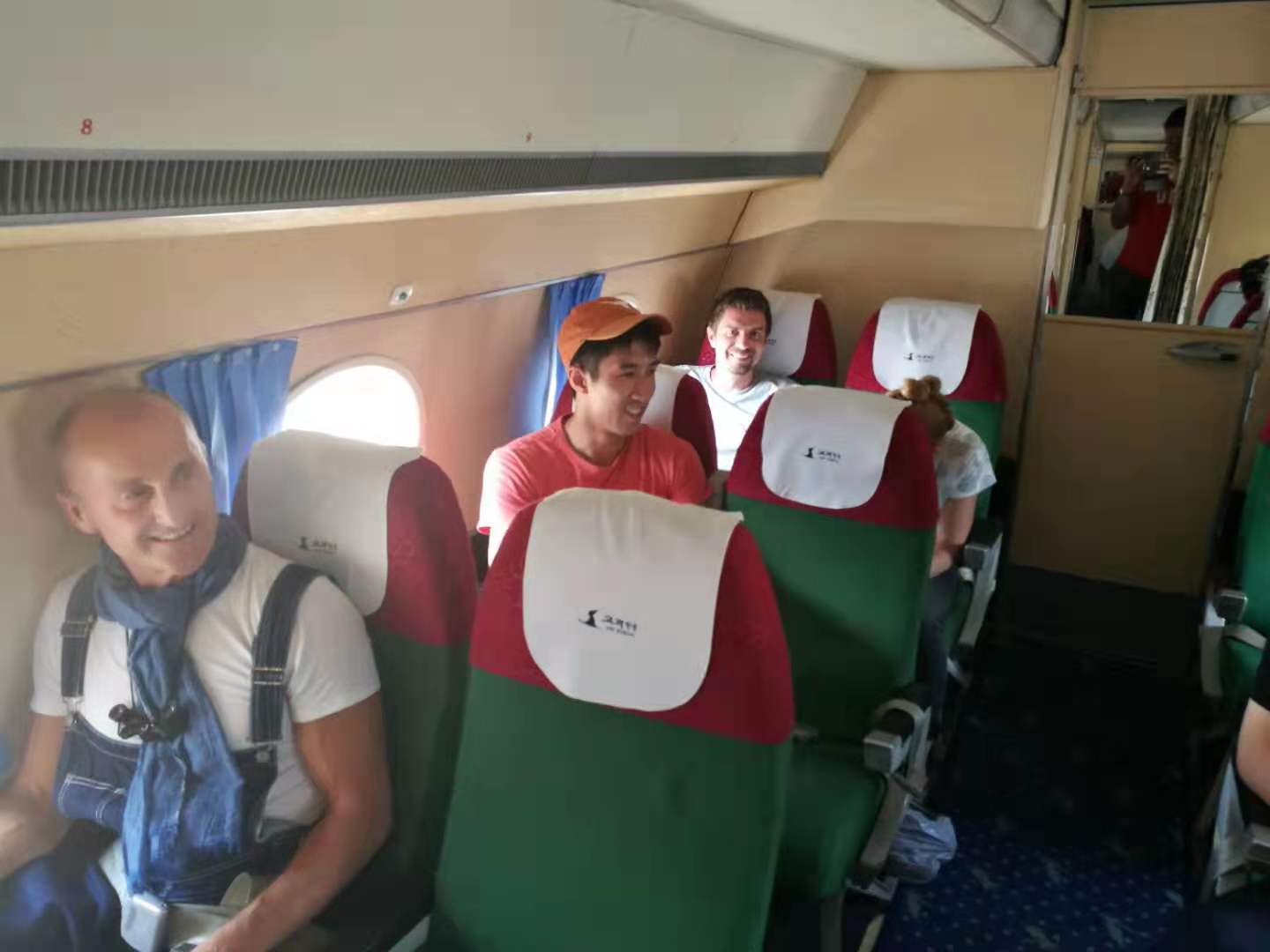 The inside of our Antonov plane taking us to Mount Peakdu during the Pyongyang Korean Language Study Tour