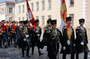 Actual Young Pioneers at the South Ossetia parade