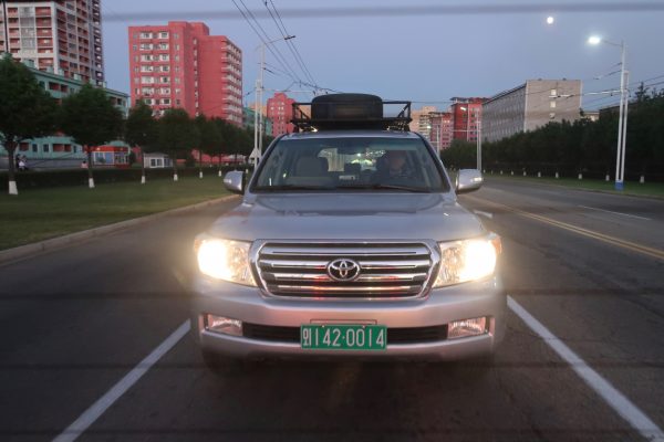 A green license plate in North Korea means a car related to foreign services such as embassies and NGOs