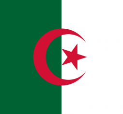 The official flag of Algeria, country of North Africa