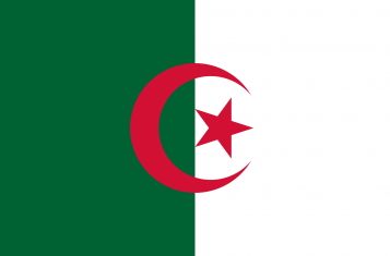 The official flag of Algeria, country of North Africa