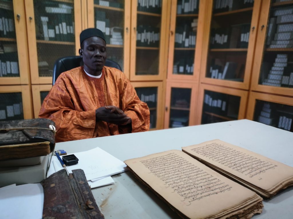 The man in charge of the preservation of manuscripts in Djenné, mali