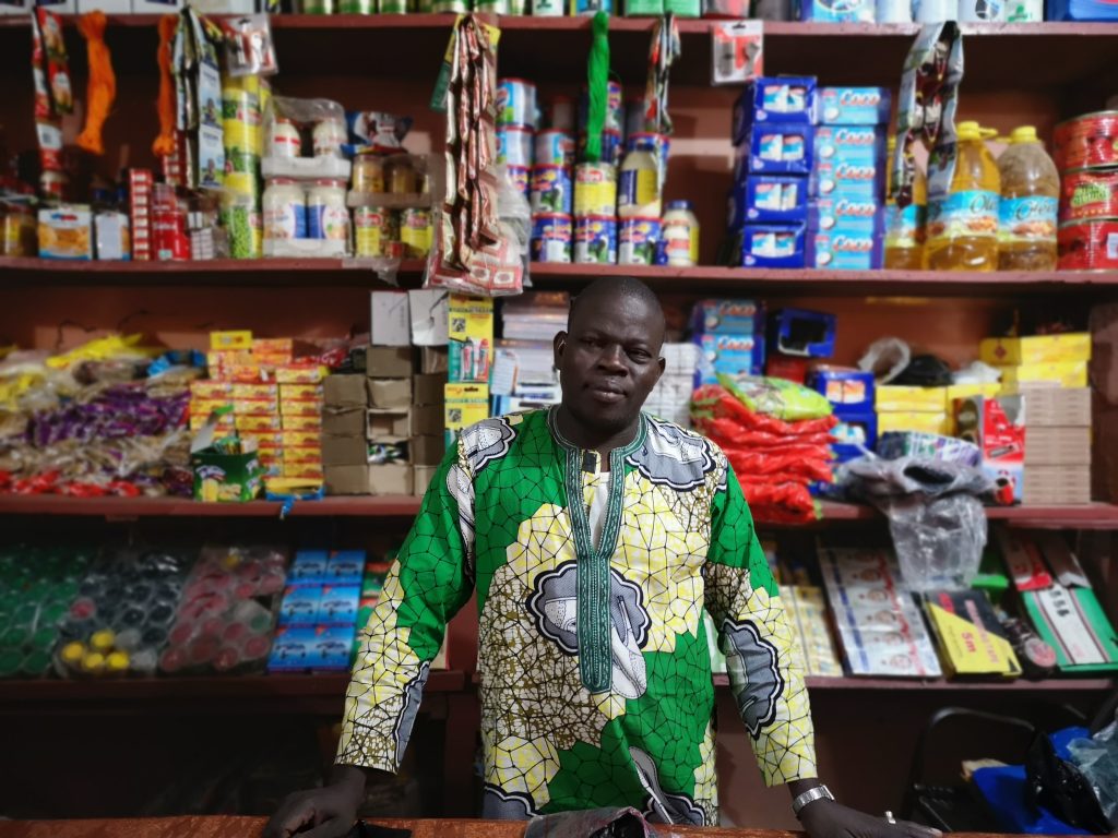 A shopkeeper in Djenné, Mali