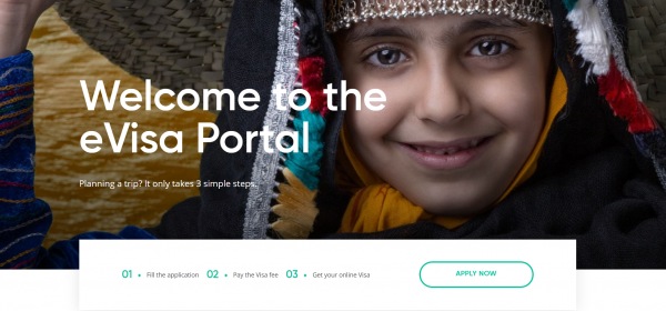 the main page of the saudi e-visa website