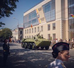 tanks in South Ossetia parade